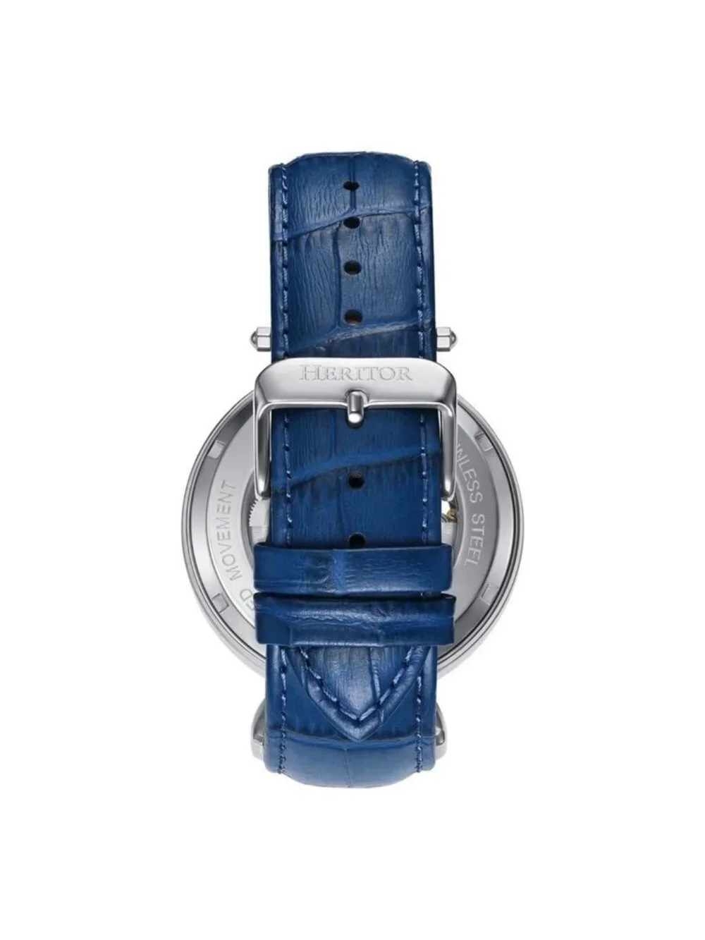 NWT Heritor Lincoln Automatic Moon Phase Blue Dial Men's Watch